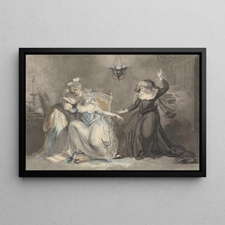 William Hamilton - A Dramatic Scene with Three Women in an Interior.webp