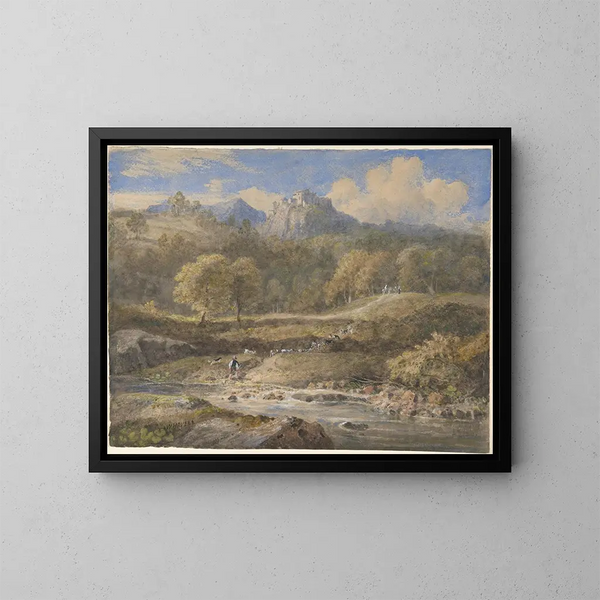 Licenza vicino a Roma, la villa di Orazio - William Havell — quadro incorniciato alla parete