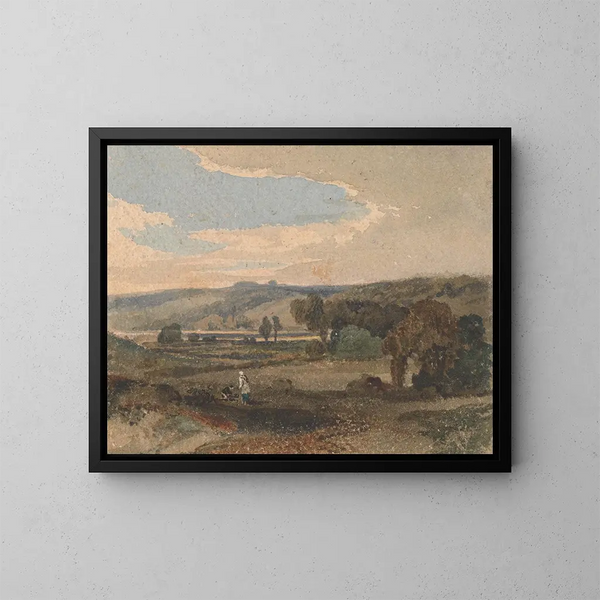 Paesaggio gallese - William Havell — quadro incorniciato alla parete