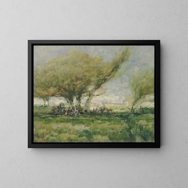 Ein Lager von Zigeunern - William Henry Holmes — gerahmtes Bild an der Wand