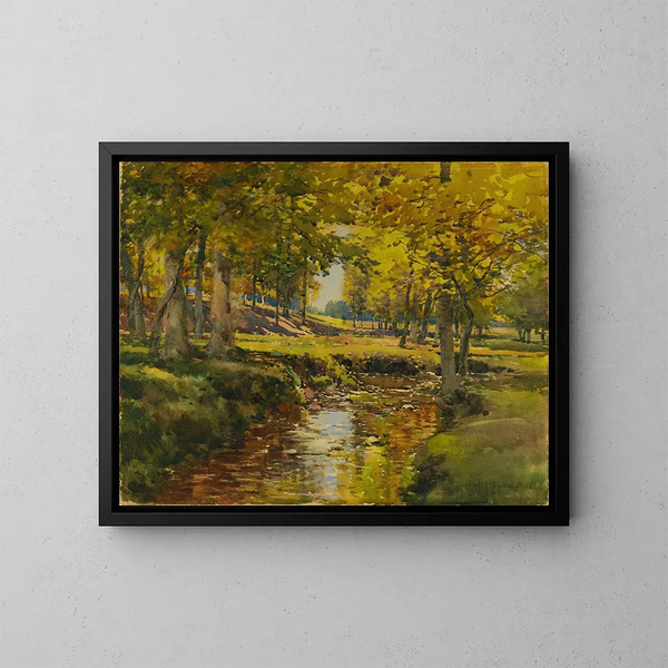 Herbst am Rande des Feldes - William Henry Holmes — gerahmtes Bild an der Wand