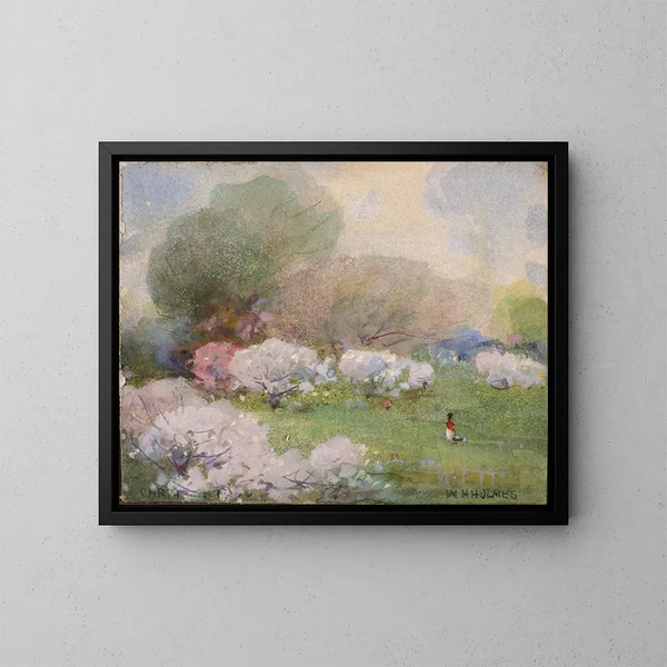 Kirschblüten - William Henry Holmes — gerahmtes Bild an der Wand