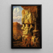Häuser an der Klippe am Rio Mancos Colorado - William Henry Holmes — gerahmtes Bild an der Wand