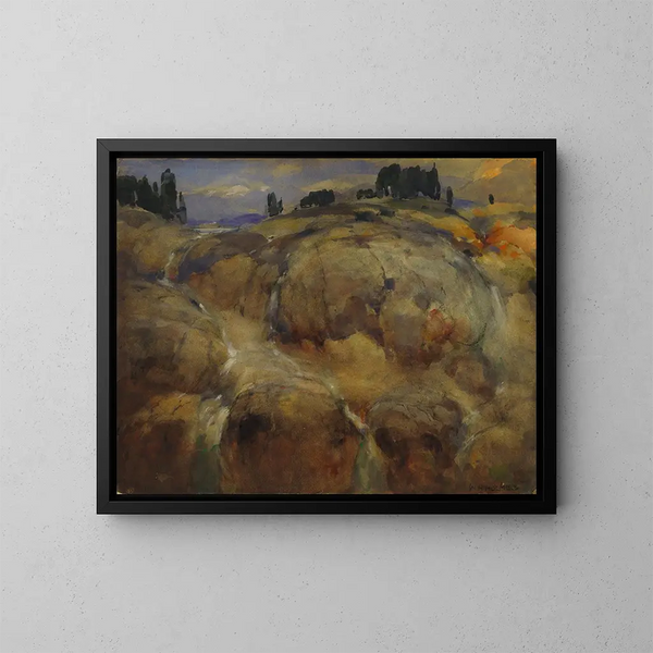 Lit déserté d'un glacier - William Henry Holmes — gerahmtes Bild an der Wand