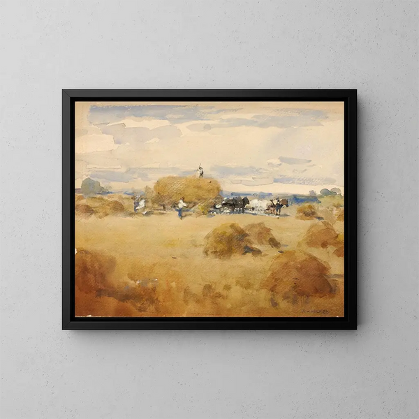 Szenen des Dreschens - William Henry Holmes — gerahmtes Bild an der Wand