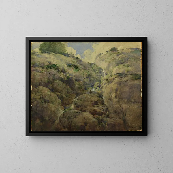 Gorge de montagne, Colorado - William Henry Holmes — quadro incorniciato alla parete