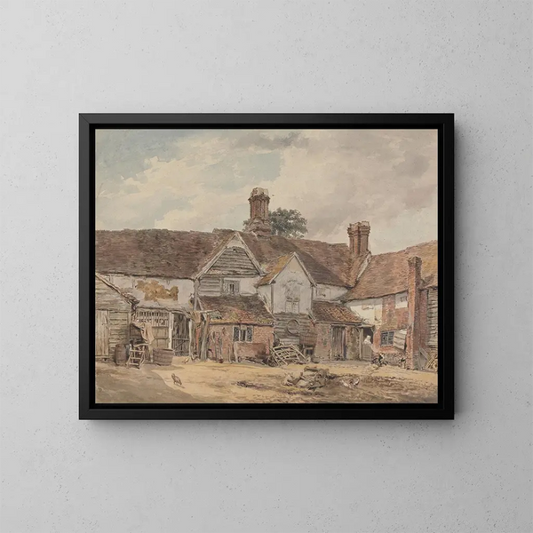 Vecchie fattorie - William Henry Hunt — quadro incorniciato alla parete