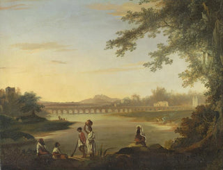 William Hodges - The Marmalong Bridge with a Sepoy and Natives in the Foreground.webp
