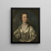 Portrait of a Young Woman - William Hogarth — framed artwork on a wall