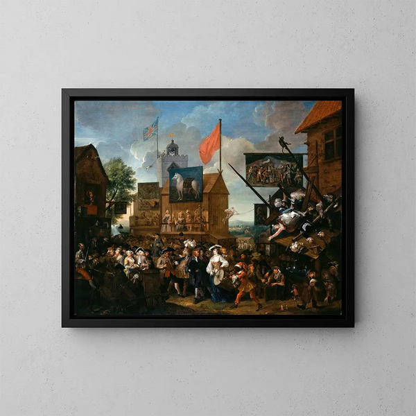 Messe von Southwark - William Hogarth — gerahmtes Bild an der Wand