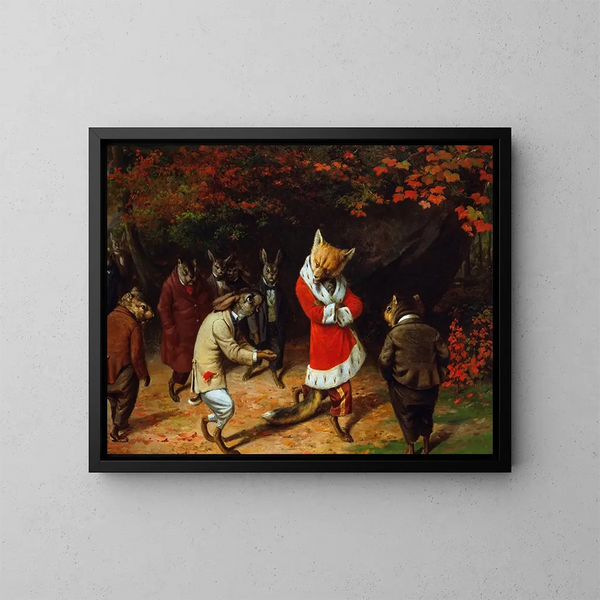 Sa Majesté reçoit - William Holbrook Beard — gerahmtes Bild an der Wand
