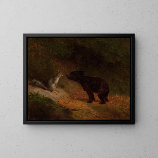 Unwahrscheinliche Freunde - William Holbrook Beard — gerahmtes Bild an der Wand