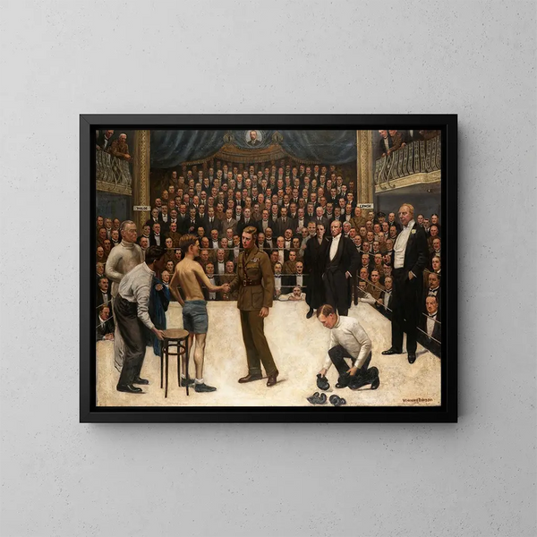 Eine walisische Sieg beim National Sporting Club - William Howard Robinson — gerahmtes Bild an der Wand