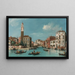 View of the entrance of the Cannaregio canal with the Church of San Geremia and the Palazzo Labia Venice - William James — framed artwork on a wall