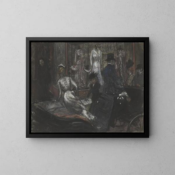 Chez les modistes - William James Glackens — gerahmtes Bild an der Wand