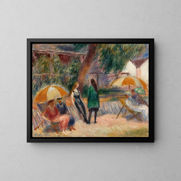 Spiaggia con figure a Bellport - William James Glackens — quadro incorniciato alla parete
