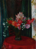 Bouquet sur nappe rouge - William James Glackens — vista dell’opera