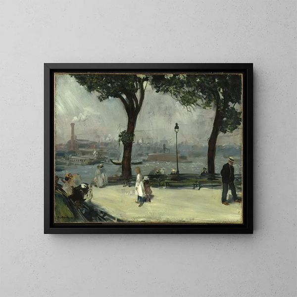 Parc East River - William James Glackens — gerahmtes Bild an der Wand
