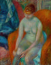 Nudo tirando su una calza Nudo ai capelli rossi - William James Glackens — vista dell’opera