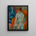 Nudo tirando su una calza Nudo ai capelli rossi - William James Glackens — quadro incorniciato alla parete