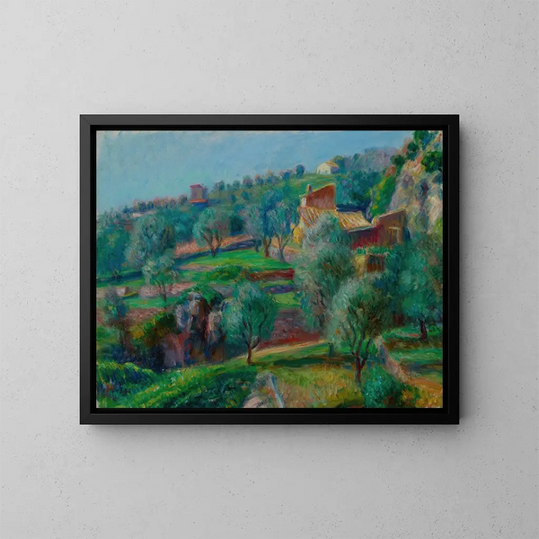 Terrassen im Süden Frankreichs - William James Glackens — gerahmtes Bild an der Wand