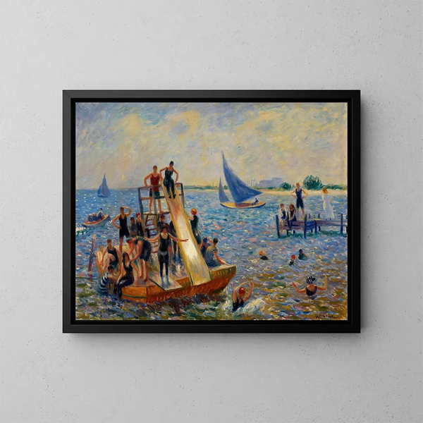 Le Radeau - William James Glackens — gerahmtes Bild an der Wand