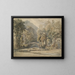Landschaft mit einer Brücke - William James Müller — gerahmtes Bild an der Wand