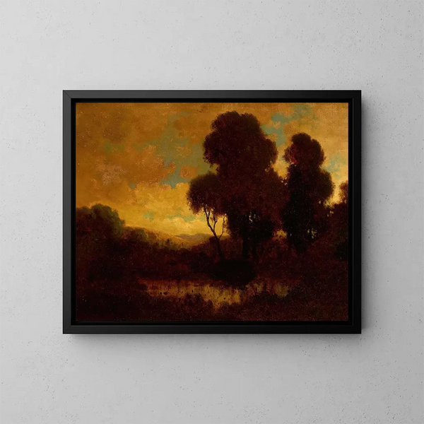 Landschaft des Abends - William Keith — gerahmtes Bild an der Wand