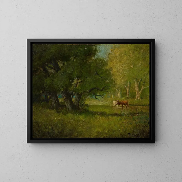 Landschaft im Hochsommer - William Keith — gerahmtes Bild an der Wand