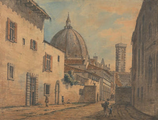 William Marlow - A Street in Florence with the Duomo and Campanile in the Background.webp