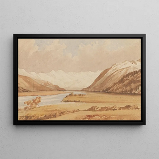 William Marshall Cooper - View up Waimakariri from Bealey township Mt Davie in distance.webp