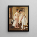 Donne che si vestono - William McGregor Paxton — quadro incorniciato alla parete