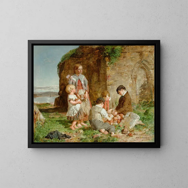 Vergangenheit und Gegenwart - William Mctaggart — gerahmtes Bild an der Wand