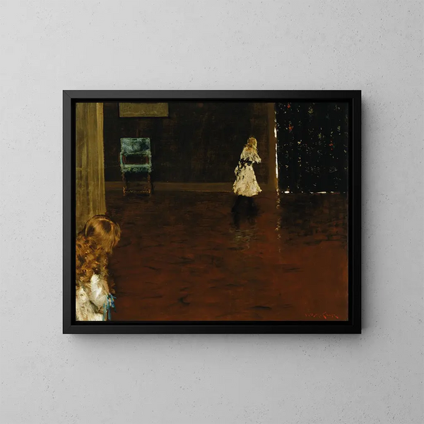 Verstecken - William Merritt Chase — gerahmtes Bild an der Wand