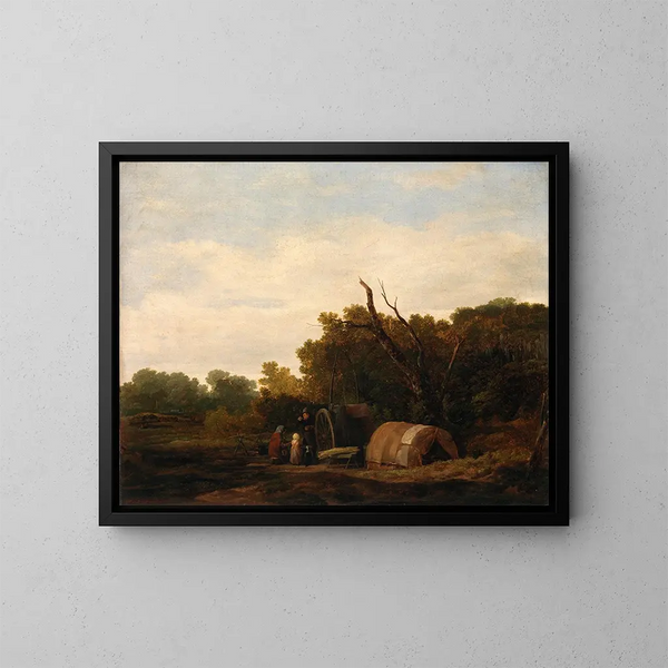 Ein Lager von Zigeunern - William Mulready — gerahmtes Bild an der Wand