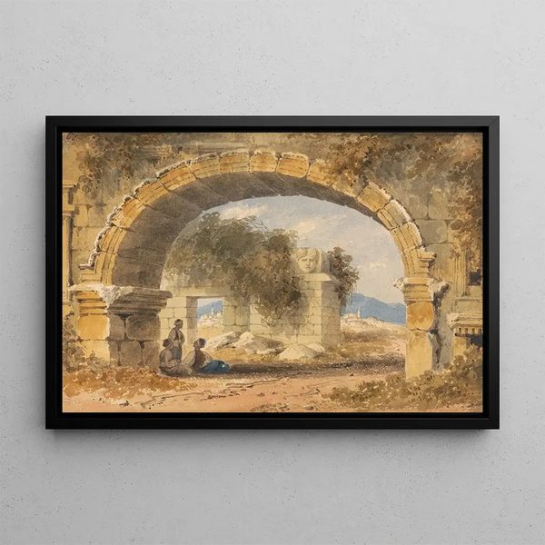 William Page - Figures Seated Under a Stone Arch.webp