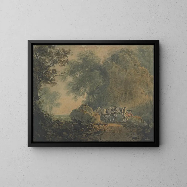 Eine Karriere in der Nähe von Plymouth - William Payne — gerahmtes Bild an der Wand