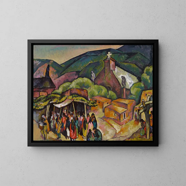 Fête de San Juan Pueblo - William Penhallow Henderson — gerahmtes Bild an der Wand