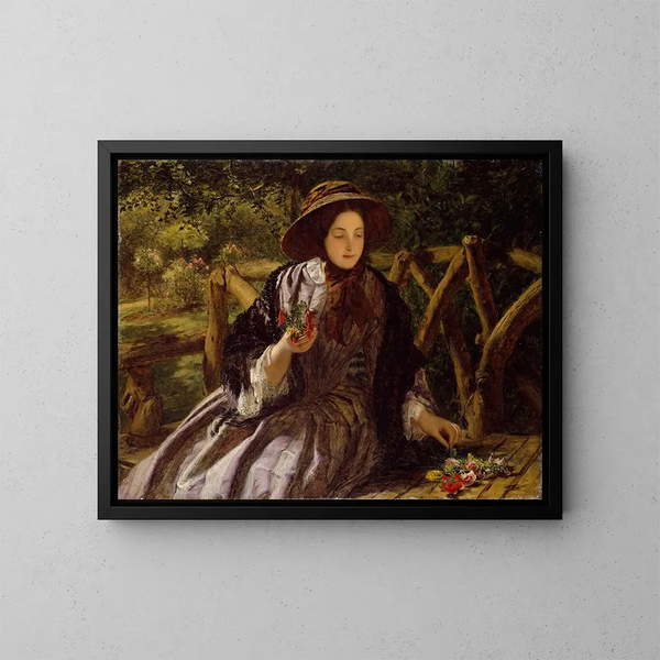 Fiori di giardino che compongono un mazzo - William Powell Frith — quadro incorniciato alla parete