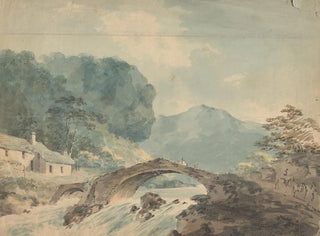 Pont über einen Fluss - William Sawrey Gilpin — Ansicht des Kunstwerks