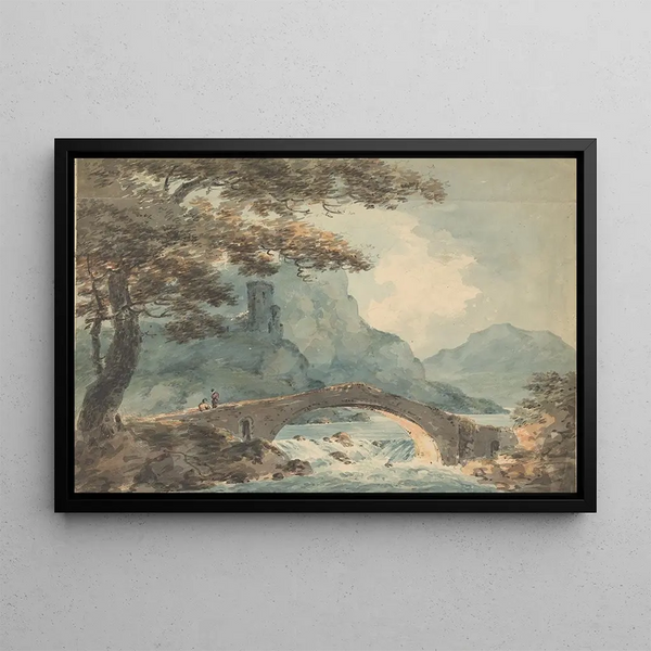 William Sawrey Gilpin - Two Men on a Bridge.webp