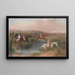 Springen über den Bach - William Shayer — gerahmtes Bild an der Wand