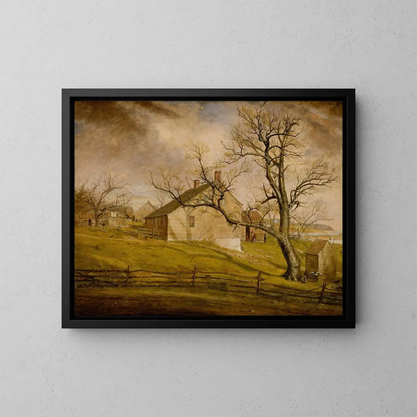 Case di campagna di Long Island - William Sidney Mount — quadro incorniciato alla parete