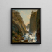 Berg mit Wasserfall - William Stanley Haseltine — gerahmtes Bild an der Wand
