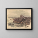 marino con scogli - William Trost Richards — quadro incorniciato alla parete