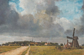 William Turner of Oxford - Landscape With Village And Windmill.webp