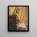 Frau sitzend nackt - Willy Jaeckel — gerahmtes Bild an der Wand