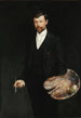 Selbstporträt mit Palette - Wincenty Wodzinowski — Ansicht des Kunstwerks