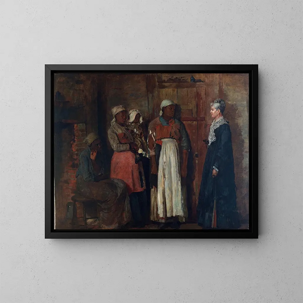 Eine Besuch der alten Geliebten - Winslow Homer — gerahmtes Bild an der Wand