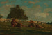 Junge und Mädchen auf einem Feld mit Schafen - Winslow Homer — Ansicht des Kunstwerks